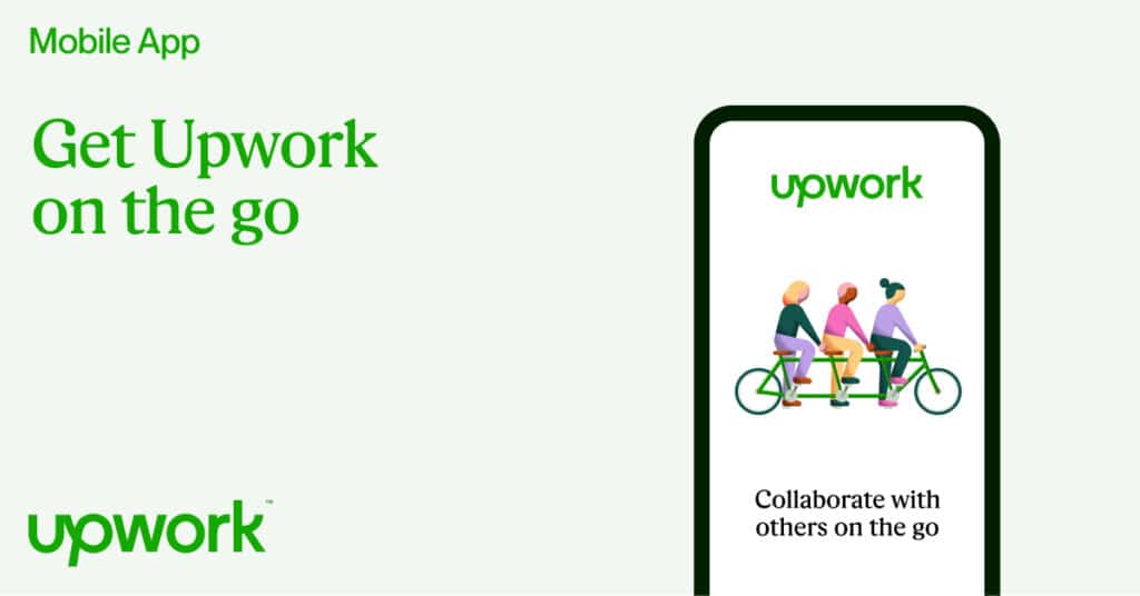 Upwork mobile app for quick and easy communication and job tracking